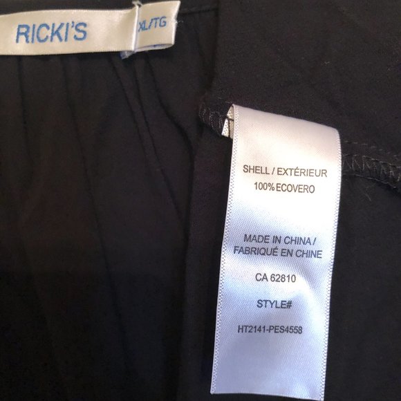 Black Long Sleeve Peasant Blouse - Picture 5 of 6